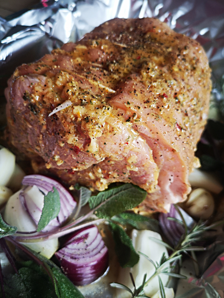 Recipe for greek style slow cooked roast pork